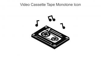 Video Cassette Tape Monotone Icon In Powerpoint Pptx Png And Editable Eps Format