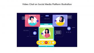 Video Chat On Social Media Platform Illustration