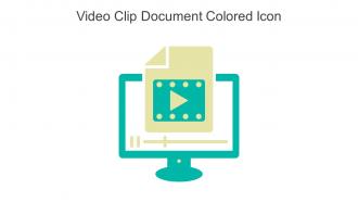 Video Clip Document Colored Icon In Powerpoint Pptx Png And Editable Eps Format