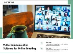 Video communication software for online meeting