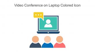 Video Conference On Laptop Colored Icon In Powerpoint Pptx Png And Editable Eps Format