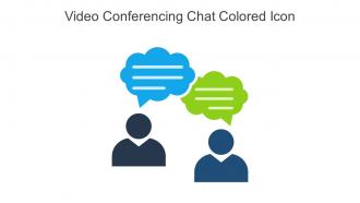 Video Conferencing Chat Colored Icon In Powerpoint Pptx Png And Editable Eps Format