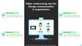 Video Conferencing Icon For Change Communication In Organisation