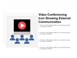 Video conferencing icon showing external communication