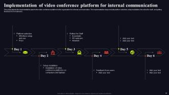 Video Conferencing In Internal Communication Powerpoint Presentation Slides Adaptable Informative