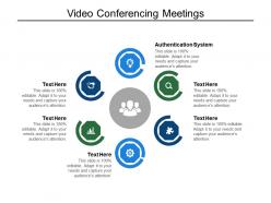 Video conferencing meetings ppt powerpoint presentation slides visual aids cpb