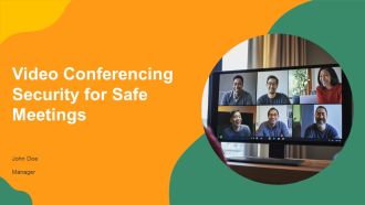 Video Conferencing Security For Safe Meetings PPT Example AT