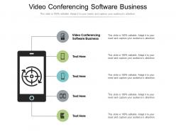 Video conferencing software business ppt powerpoint presentation inspiration deck cpb