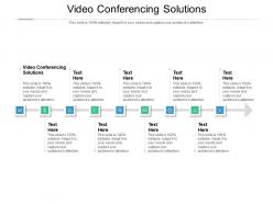 Video conferencing solutions ppt powerpoint presentation outline grid cpb