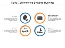 Video conferencing systems business ppt powerpoint presentation infographic template visuals cpb