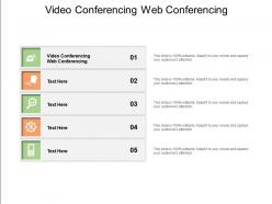 Video conferencing web conferencing ppt powerpoint presentation layouts graphics cpb