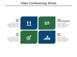 Video conferencing works ppt powerpoint presentation file smartart cpb