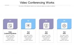 Video conferencing works ppt powerpoint presentation icon inspiration cpb
