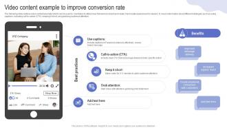 Video Content Example To Improve Conversion Driving Web Traffic With Effective Facebook Strategy SS V