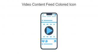 Video Content Feed Colored Icon In Powerpoint Pptx Png And Editable Eps Format