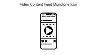Video Content Feed Monotone Icon In Powerpoint Pptx Png And Editable Eps Format