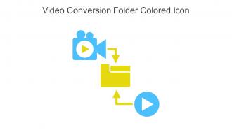 Video Conversion Folder Colored Icon In Powerpoint Pptx Png And Editable Eps Format