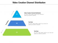 Video creation channel distribution ppt powerpoint presentation ideas example file cpb