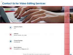 Video editing for brand development proposal powerpoint presentation slides