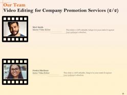 Video Editing For Company Promotion Proposal Powerpoint Presentation Slides