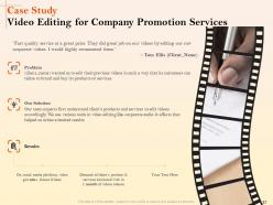 Video Editing For Company Promotion Proposal Powerpoint Presentation Slides