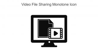 Video File Sharing Monotone Icon In Powerpoint Pptx Png And Editable Eps Format