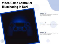 Video game controller illuminating in dark