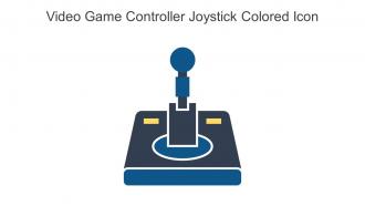 Video Game Controller Joystick Colored Icon In Powerpoint Pptx Png And Editable Eps Format