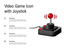 Video game icon with joystick