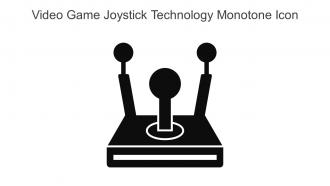 Video Game Joystick Technology Monotone Icon In Powerpoint Pptx Png And Editable Eps Format