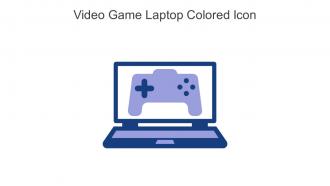 Video Game Laptop Colored Icon In Powerpoint Pptx Png And Editable Eps Format