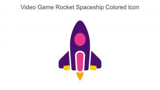 Video Game Rocket Spaceship Colored Icon In Powerpoint Pptx Png And Editable Eps Format