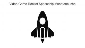 Video Game Rocket Spaceship Monotone Icon In Powerpoint Pptx Png And Editable Eps Format