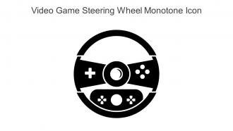 Video Game Steering Wheel Monotone Icon In Powerpoint Pptx Png And Editable Eps Format