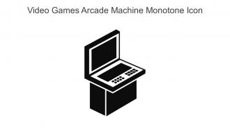 Video Games Arcade Machine Monotone Icon In Powerpoint Pptx Png And Editable Eps Format