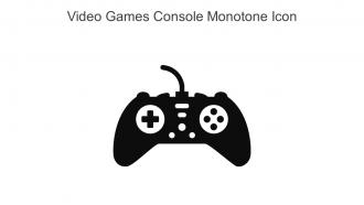 Video Games Console Monotone Icon In Powerpoint Pptx Png And Editable Eps Format