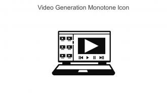 Video Generation Monotone Icon In Powerpoint Pptx Png And Editable Eps Format