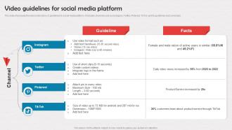 Video Guidelines For Social Media Platform Enrollment Improvement Program Strategy SS V