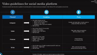 Video Guidelines For Social Media Platform Hospitality And Tourism Strategies Marketing Mkt Ss V