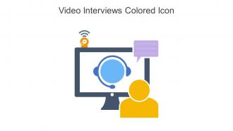 Video Interviews Colored Icon In Powerpoint Pptx Png And Editable Eps Format