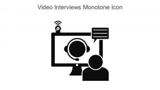 Video Interviews Monotone Icon In Powerpoint Pptx Png And Editable Eps Format