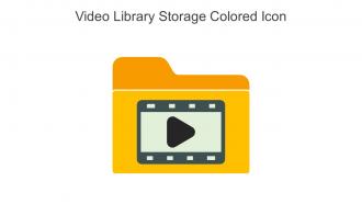 Video Library Storage Colored Icon In Powerpoint Pptx Png And Editable Eps Format