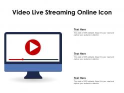 Video live streaming online icon