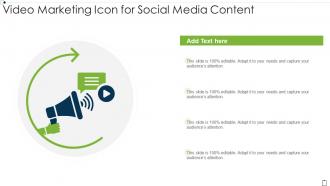 Video Marketing Icon For Social Media Content