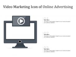 Video marketing icon of online advertising