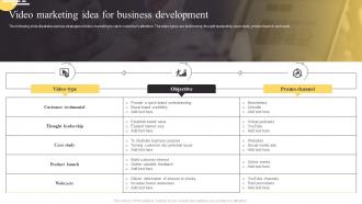 Video Marketing Idea For Business Development