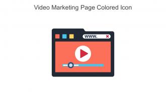 Video Marketing Page Colored Icon In Powerpoint Pptx Png And Editable Eps Format