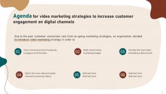 Video Marketing Strategies To Increase Customer Engagement On Digital Channels Complete Deck