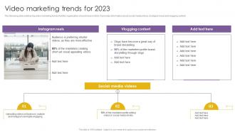 Video Marketing Trends For 2023 Effective Video Marketing Strategies For Brand Promotion