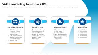 Video Marketing Trends For 2023 Improving SEO Using Various Video Ppt Icon Examples